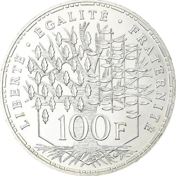 100 Francs Argent (1982 – …) — Revers