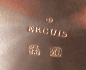 Poinçon Bercus or 750 bijou français hallmark