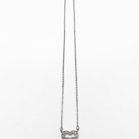 COLLIER "COEURS" OR BLANC 18K DIAMANTS — photo 5