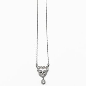 COLLIER "COEURS" OR BLANC 18K DIAMANTS — photo 2