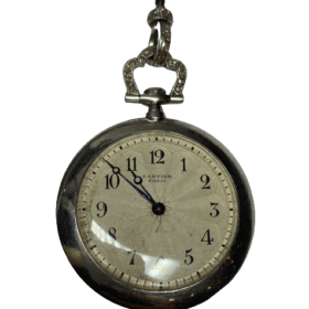 Montre Broche Gousset Cartier Or Platine Email Diamants — photo 3