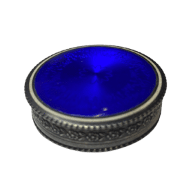BOITE TABATIERE VERMEIL EMAILLÉE BLEUE — photo 4