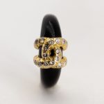 BAGUE CARTIER VINTAGE OR 18K DIAMANTS ONYX — photo 2