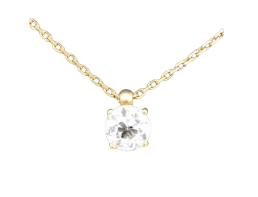 Collier or 18K avec un pendentif diamant 1,27 cts