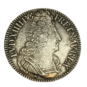 ECU ARGENT AUX 3 COURONNES LOUIS XIV 1709O — photo 1