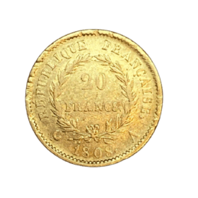 20 FRANCS OR NAPOLEON 1808 A — photo 2
