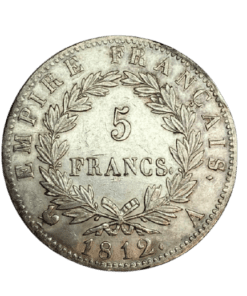 ECU 5 FRANCS ARGENT NAPOLEON 1812A