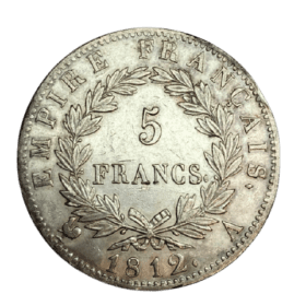 ECU 5 FRANCS ARGENT NAPOLEON 1812A — photo 1