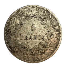 ECU 5 FRANCS ARGENT NAPOLEON 1813A — photo 1