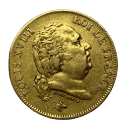 40 FRANCS OR LOUIS XVIII 1818 W — photo 1