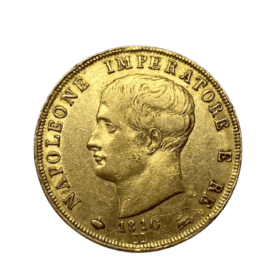 40 LIRE OR NAPOLEON ITALIE 1814 M — photo 1