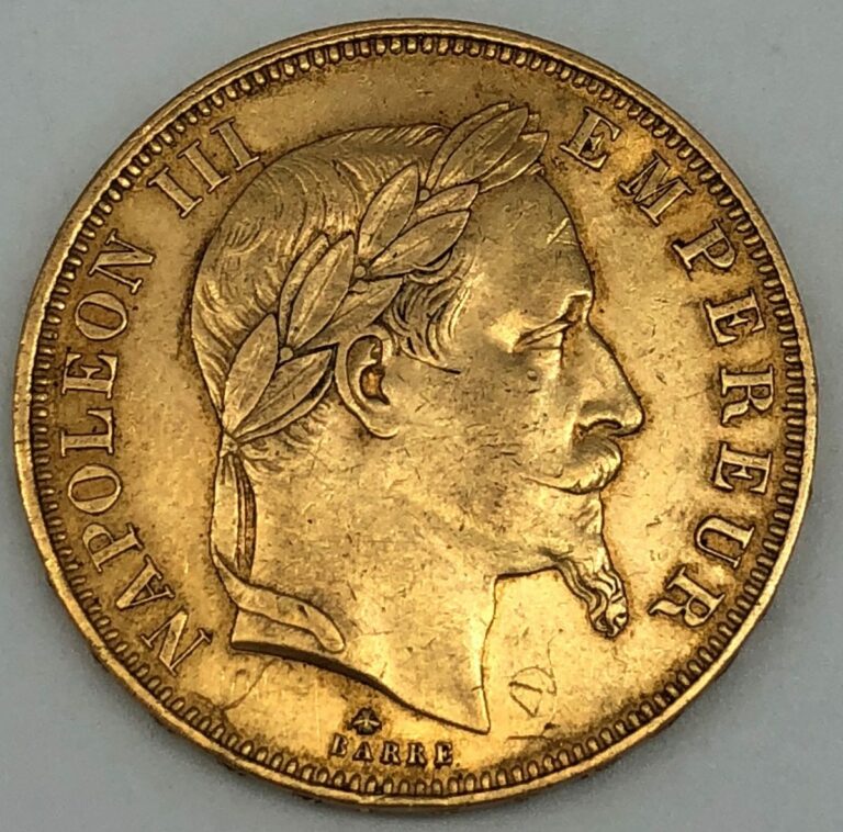50 francs or Napoleon Or 1865 A