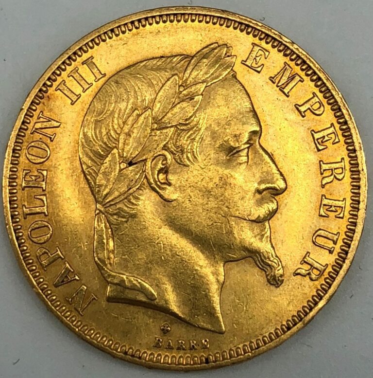 50 francs or Napoleon laurée 1867 BB