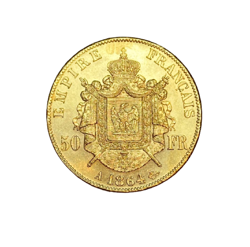 50 FRANCS OR NAPOLEON III 1864 A