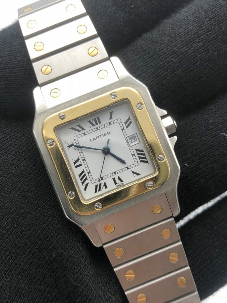 Cartier Santos Galbée Automatique Or et Acier