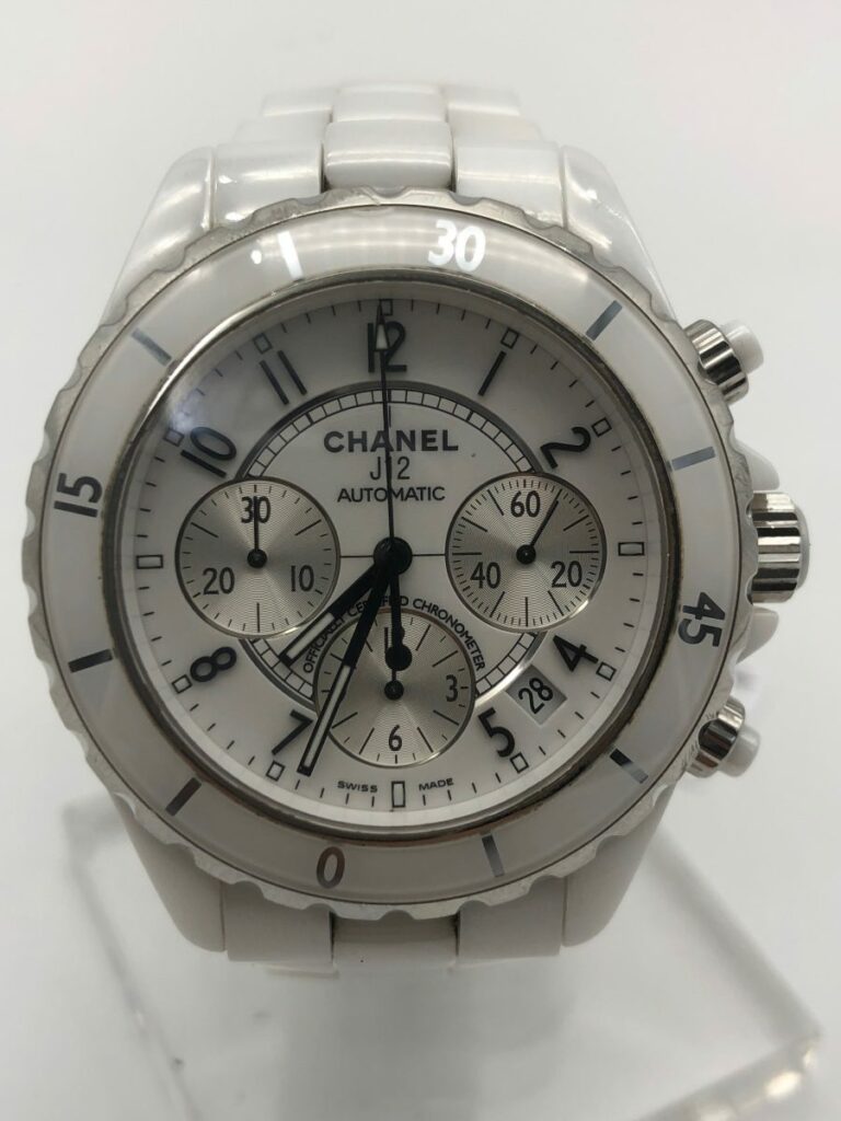 Chanel J12 Chronograph Céramique Blanc ref 1007