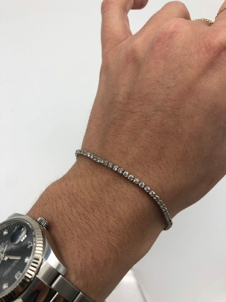 Riviere diamants 2 carats or blancs