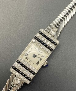 MONTRE ART DECO OR ET DIAMANTS