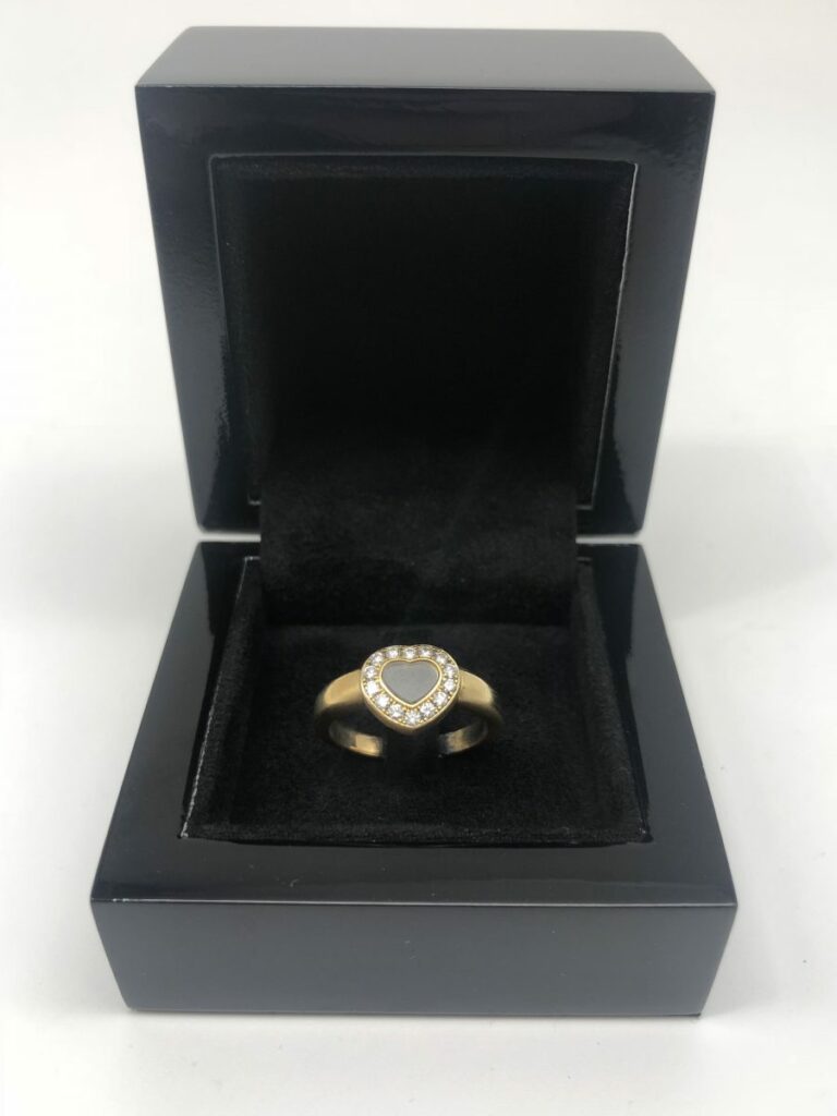 Bague chopard coeur or jaune happy diamants