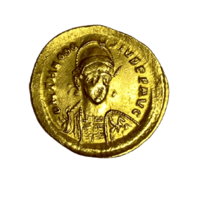 PIÈCE D'OR BYZANTINE SOLIDUS DE JUSTINIEN 1ER — photo 1