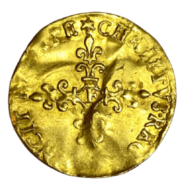 MONNAIE ROYALE ECU D'OR (CHARLES IX) 1571 F — photo 2