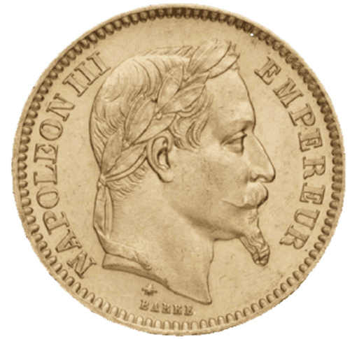 20 francs Napoleon 6,45g or 900/1000 diamètre 21 mm
