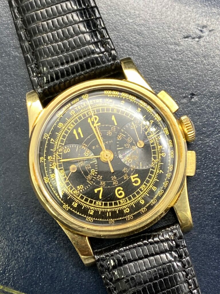 Zenith Telemetre 18K Vintage Rare 33MM