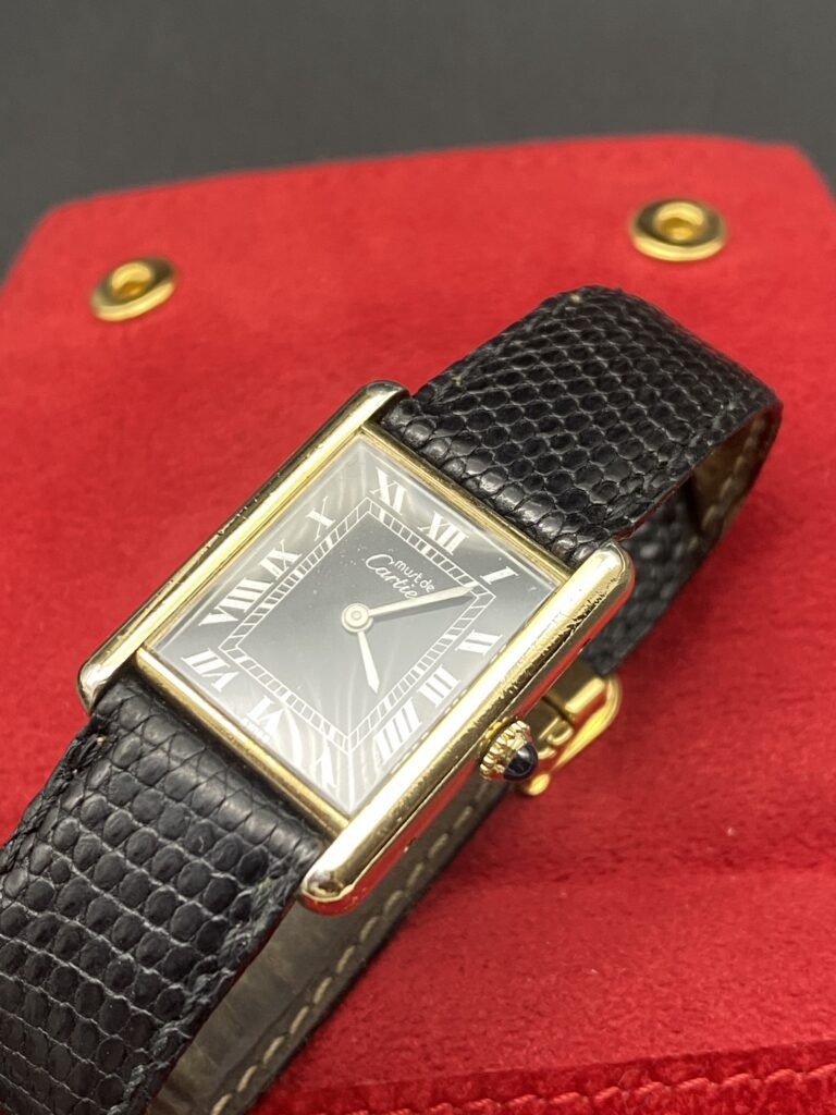 Cartier Tank Vermeil Cadran Noire