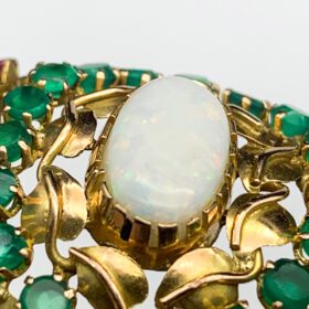 Bracelet Emaillé Opale émeraude or jaune - debut 20éme — photo 4