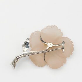 Broche en quartz rose et diamant — photo 3