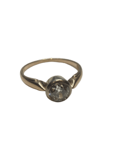 BAGUE OR 14K TAILLE ANCIENNE 0,70 CARAT