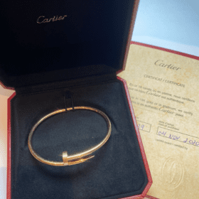 BRACELET CARTIER JUSTE UN CLOU OR ROSE 18K (T.19) — photo 2