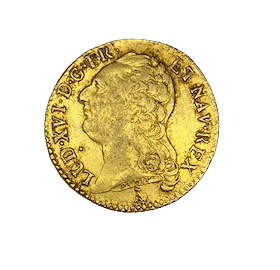 LOUIS D'OR A LA TETE NUE LOUIS XVI 1790R — photo 1