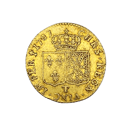 LOUIS D'OR A LA TETE NUE LOUIS XVI 1787T — photo 2