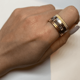 BAGUE BOUCHERON QUATRE CLASSIQUE LARGE OR 18K (T.62) — photo 2