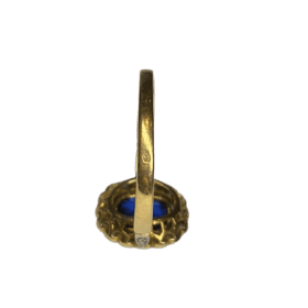 BAGUE ANCIENNE OR JAUNE 18K DIAMANTS SAPHIR (T.54) — photo 4