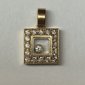 PENDENTIF CHOPARD "HAPPY DIAMONDS" OR 18K DIAMANTS — photo 1