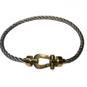 BRACELET FRED FORCE 10 MM OR 18K ACIER (T.15) — photo 1