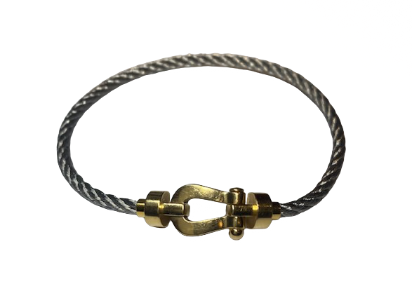 FRED Force 10 MM Half Diamond Bracelet 18K WG 750 Steel size15 90185024