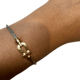 BRACELET FRED FORCE 10 MM OR 18K ACIER (T.15) — photo 4