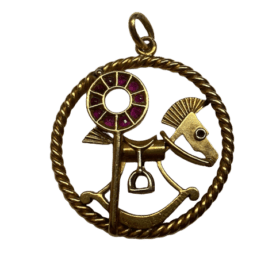 PENDENTIF VAN CLEEF & ARPELS "CHEVAL A BASCULE" — photo 2