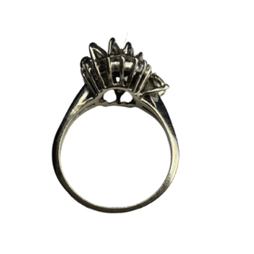 BAGUE OR BLANC 18K ET DIAMANTS (T.61) — photo 4