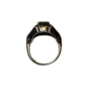 BAGUE OR 18K EMERAUDE ET DIAMANTS (T.57) — photo 4