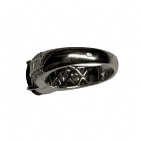 BAGUE OR BLANC 18K RUBIS ET DIAMANTS (T.54) — photo 5