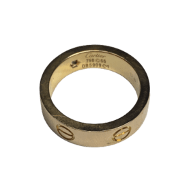 BAGUE CARTIER LOVE OR ROSE 18K ET SAPHIR ROSE (T.55) — photo 4