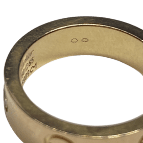 BAGUE CARTIER LOVE OR ROSE 18K ET SAPHIR ROSE (T.55) — photo 5