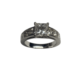 BAGUE SOLITAIRE OR 18K ET DIAMANTS DONT 1,13 CTS GIA (T.49) — photo 2