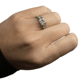 BAGUE SOLITAIRE OR 18K ET DIAMANTS DONT 1,13 CTS GIA (T.49) — photo 6