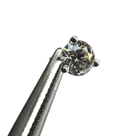 BOUCLES D’OREILLES PUCES OR 14K ET DIAMANTS 0,40CT (x2) — photo 3