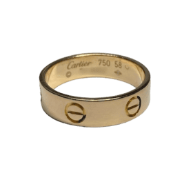 BAGUE CARTIER LOVE OR ROSE 18K (T.58) — photo 1
